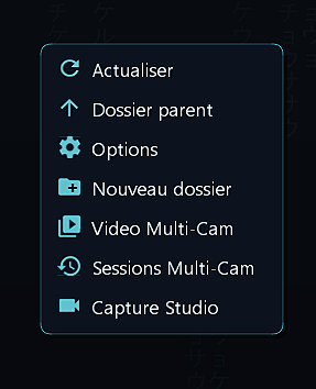 Menu contextuel